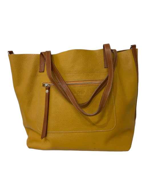 Daniella Ortiz Yellow Beige Pebbled Leather Shoulder Bag Crossbody Strap Bag Yellow Beige / L