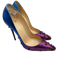 Christian Louboutin Shoe Size 41 Blue & Purple Leather Ombre Studded Pumps Blue & Purple / 41