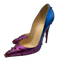 Christian Louboutin Shoe Size 41 Blue & Purple Leather Ombre Studded Pumps Blue & Purple / 41