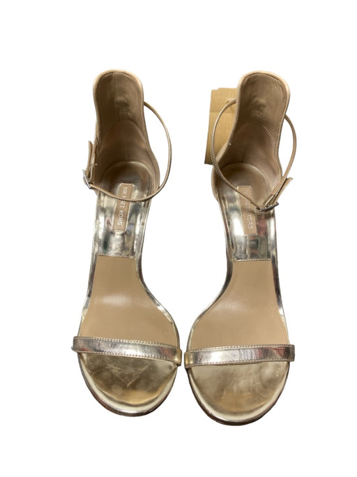 Michael Kors Shoe Size 39 Gold Leather Stiletto Platform Heel Strappy Shoes Gold / 39