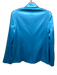 Staud Size M Aqua Blue Viscose Blend Satin Shiny One Button Blazer Jacket Aqua Blue / M