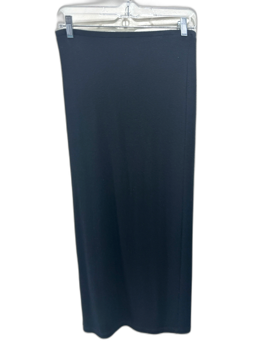 Beautiful People Size P Black Tencel Blend Elastic Waistband Side Slit Skirt Black / P