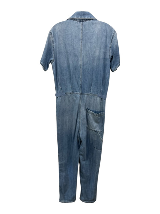 Pistola Size S Light Wash Cotton Collar Button Up Short Sleeve Denim Jumper Light Wash / S