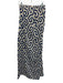 Stateside Size S Blue & Cream White Cotton Geometric Print Strapless Shift Dress Blue & Cream White / S