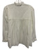 Nili Lotan Size S Cream White Cotton Long Sleeve Lace Trim Pleat Detail Top Cream White / S