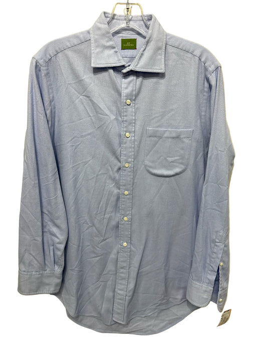Sid Mashburn Size M Light blue Cotton Solid Button Down Men's Long Sleeve Shirt