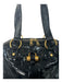 Yves Saint Laurent Black Patent Leather Goldtone Trim Zip Close Tote Bag Black