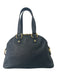 Yves Saint Laurent Black Leather Pebbled Goldtone Trim Bag Black