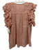 Ulla Johnson Size 2 Blush Pink Cotton Metallic Thread Ruffle Top Blush Pink / 2