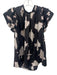 Ulla Johnson Size 00 Black, Beige, Purple Silk Keyhole Back Tie Dye Raw Hem Top Black, Beige, Purple / 00