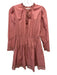 Ulla Johnson Size 2 Clay Red Cotton Lace Trim Elastic Waist Above Knee Dress Clay Red / 2
