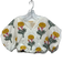 Marea Size XS White, Yellow & Green Cotton Floral Short Puff Sleeve V Neck Top White, Yellow & Green / XS