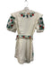 Farm Rio Size XS White, Green & Multi Linen Blend Flora & Fauna Romper White, Green & Multi / XS