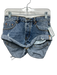 One Teaspoon Size 23 Medium Wash Cotton Denim Cuffed Button Fly Shorts Medium Wash / 23