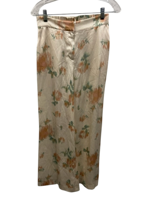 Loveshackfancy Size XS Cream, Green & Pink Silk Abstract Floral Pant Set Cream, Green & Pink / XS