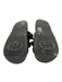 Gucci Shoe Size 39.5 Black Leather Velcro Strap Open Toe Logo Slide Sandals Black / 39.5