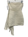 AMUR Size 00 Cream White Polyester Strapless Micropleated Ruffle Mini Dress Cream White / 00