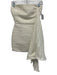 AMUR Size 00 Cream White Polyester Strapless Micropleated Ruffle Mini Dress Cream White / 00