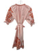 Julia Amory Size XS Pink & Orange Cotton Half Puff Sleeve Split Neck Dress Pink & Orange / XS