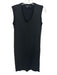 Theory Size P Black Modal Blend Cap Sleeve Scoop Neck Midi Dress Black / P