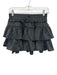 Mitylene Size Small Black Polyester Blend Elastic Drawstring Waist Tiered Shorts Black / Small
