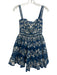 Agua Bendita Size XS Blue, Beige, White Cotton Sleeveless Floral Tiered Dress Blue, Beige, White / XS