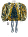 Alemais Size 0 Blue, Yellow, Green Linen Long puff sleeve Floral Cropped Top Blue, Yellow, Green / 0