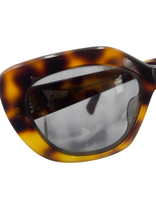 Celine Mixed Brown Acetate Chunky Tortoise Tinted Lens Cat Eye Sunglasses Mixed Brown