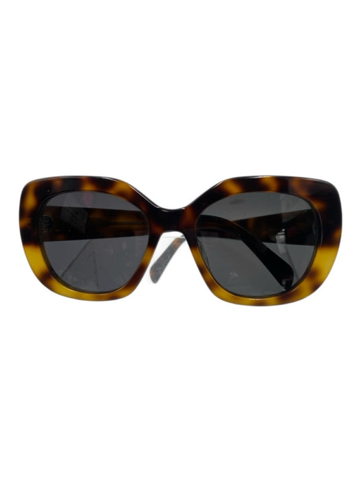 Celine Mixed Brown Acetate Chunky Tortoise Tinted Lens Cat Eye Sunglasses Mixed Brown