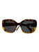 Celine Mixed Brown Acetate Chunky Tortoise Tinted Lens Cat Eye Sunglasses Mixed Brown