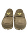 Prada Shoe Size 40 Beige Leather Suede Round Toe Triangle Logo Lug Sole Loafers Beige / 40