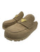 Prada Shoe Size 40 Beige Leather Suede Round Toe Triangle Logo Lug Sole Loafers Beige / 40