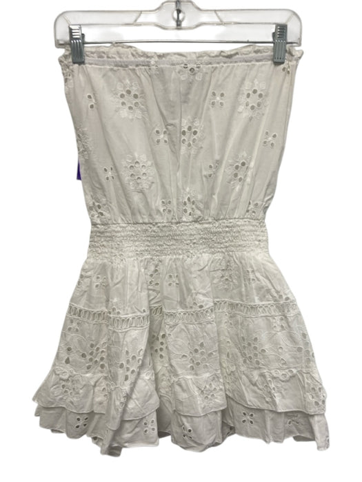 Temptation Positano Size S White Lace Detail Tube Top Drawstring tie Dress White / S