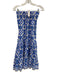 Cara Cara Size XXS Blue, White, Green Cotton Square Neck Floral design Skirt Set Blue, White, Green / XXS