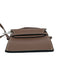 Celine Tan Leather Phone pouch Gold embossed logo White Stitch Flap Front Bag Tan / Small