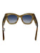 Victoria Beckham Striped tobacco Acetate Blue tint lenses Sunglasses Striped tobacco
