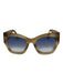 Victoria Beckham Striped tobacco Acetate Blue tint lenses Sunglasses Striped tobacco