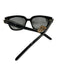 Saint Laurent Black Acetate Logo Detail Wayfarer Sunglasses Black