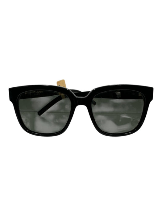 Saint Laurent Black Acetate Logo Detail Wayfarer Sunglasses Black