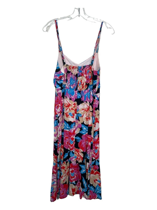 Anthropologie Size 8 Purple & Multi Viscose Floral Spaghetti Strap Dress Purple & Multi / 8