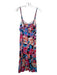 Anthropologie Size 8 Purple & Multi Viscose Floral Spaghetti Strap Dress Purple & Multi / 8