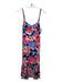 Anthropologie Size 8 Purple & Multi Viscose Floral Spaghetti Strap Dress Purple & Multi / 8