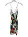 Alice + Olivia Size 0 White, Orange, Green Viscose Blend Spaghetti Strap Dress White, Orange, Green / 0