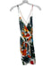 Alice + Olivia Size 0 White, Orange, Green Viscose Blend Spaghetti Strap Dress White, Orange, Green / 0