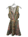 Alice + Olivia Size 0 Gold, Green, Multi Polyester & Viscose Sleeveless Dress Gold, Green, Multi / 0