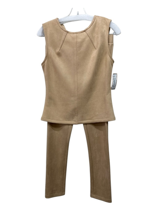 Jude Connally Size XS Camel Beige Polyester & Spandex Faux Suede Skinny Pant Set Camel Beige / XS