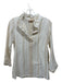 Rungolee Size XS Beige, White, Gold Cotton Blend Metallic Thread Stripes Top Beige, White, Gold / XS