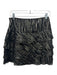 Drew Size 2 Black & Gold Polyester Metallic Stripe Tiered Mini Skirt Black & Gold / 2