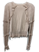 Jonathan Simkhai Size XS Beige Cotton & Viscose Ruffle Crew Neck Top Beige / XS