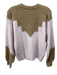 Joie Size XXS Beige & Pink Wool, Nylon, Cashmere Color Block Sweater Beige & Pink / XXS